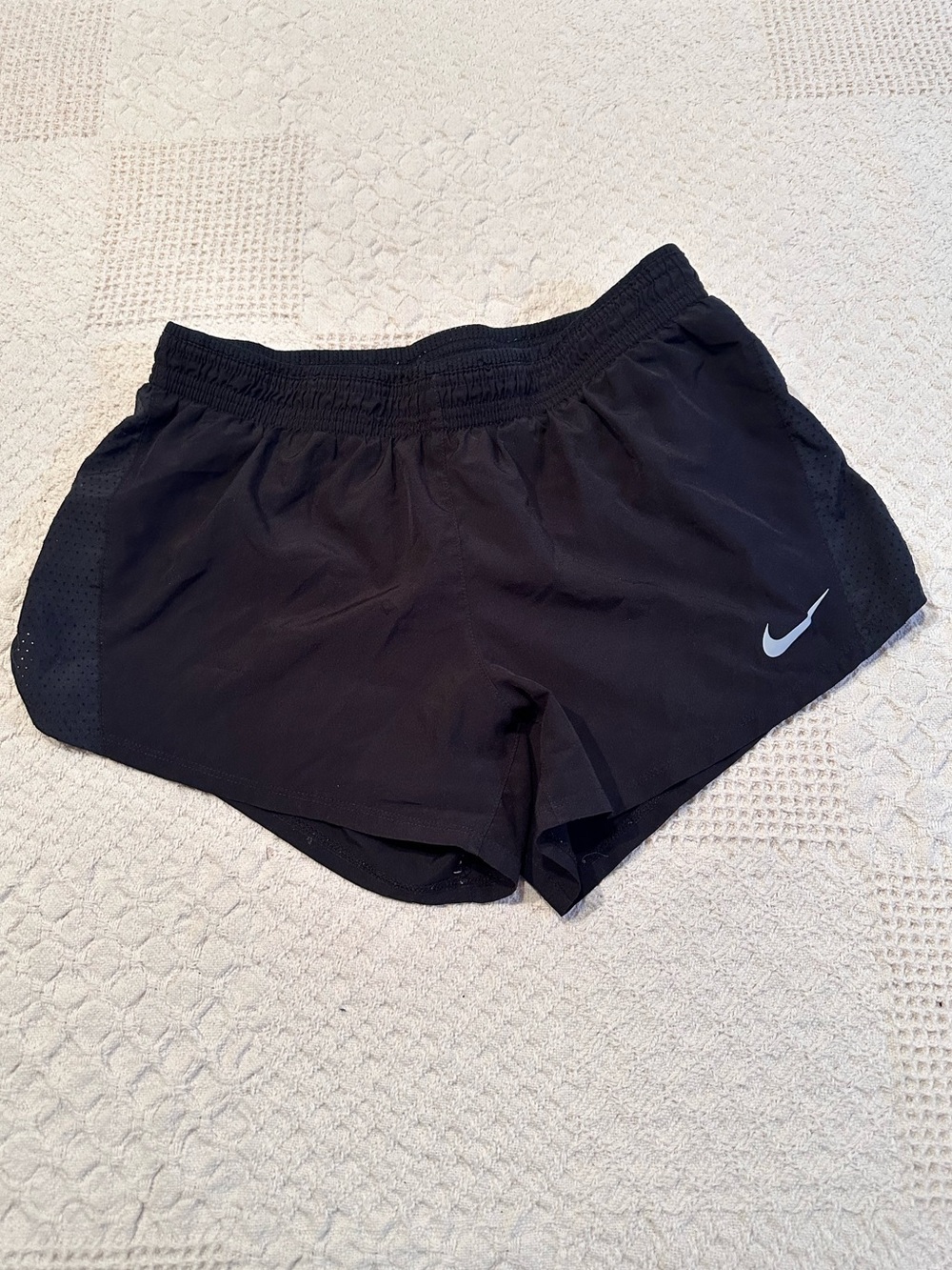 Nike Black Women's Athletic Shorts with Reflective Swoosh
